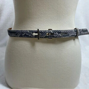 Carlisle Belt Reptile Leather Gold Hardware Made in Italy XS/S